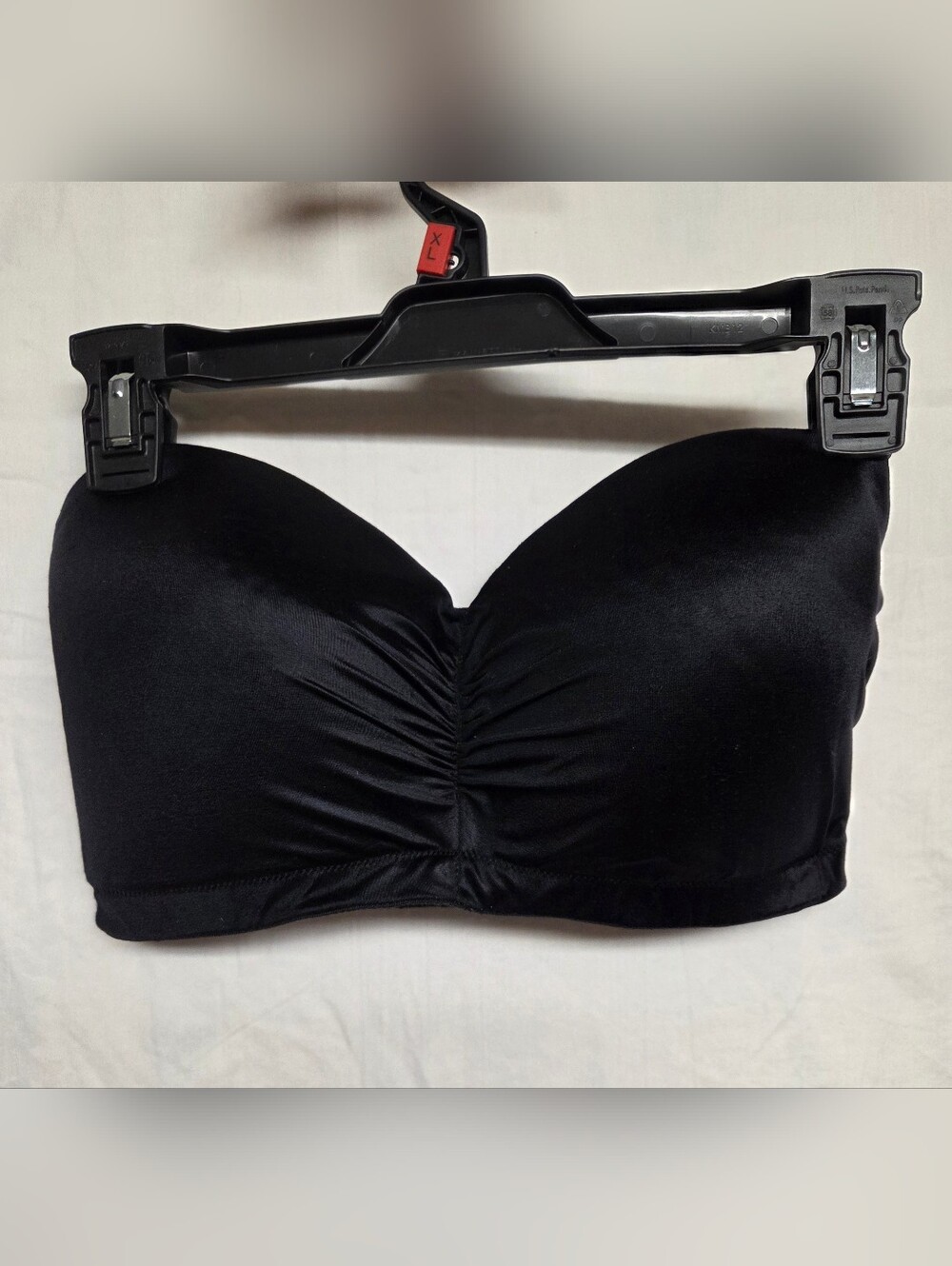 Lilyette Black Strapless Ruched Bandeau